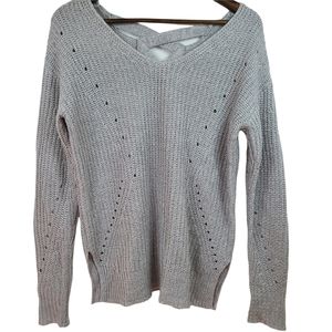 Its Our Time Grey Knit Oversized Sweater XS